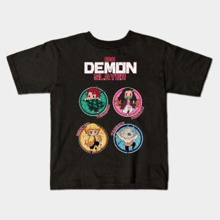 DEMON SLAYER (KIMETSU NO YAIBA): ALL CHARACTERS GRUNGE STYLE Kids T-Shirt